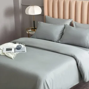 Bedding Sheets & Pillowcases - Breathable & Soft Hotel Sheets- 4 Piece Queen Light Gray