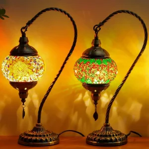 Turkish mosaic handmade table lamp.