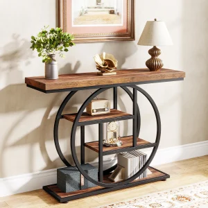 41.3-Inch 4 Tier Industrial Console Table