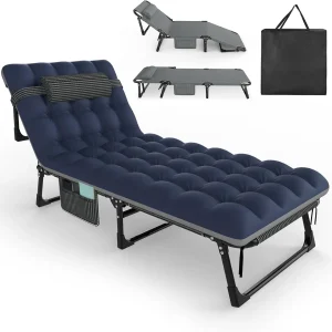 5 Positions Adjustable Outdoor Lounge Chair